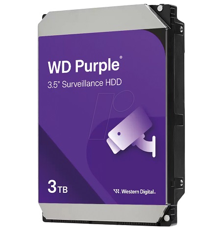 דיסק קשיח ווסטרן דיגיטל Western Digital WD34PURZ 3TB SATA3 256MB Caviar Purple Surveillance Hard Drive